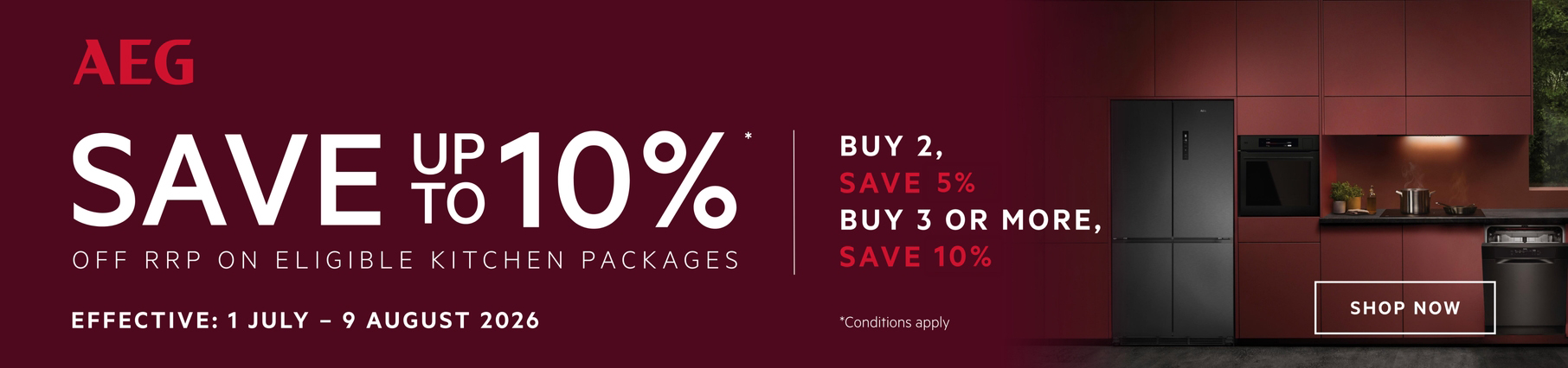 Save Up To 10% On Select AEG Kitchen Packages*