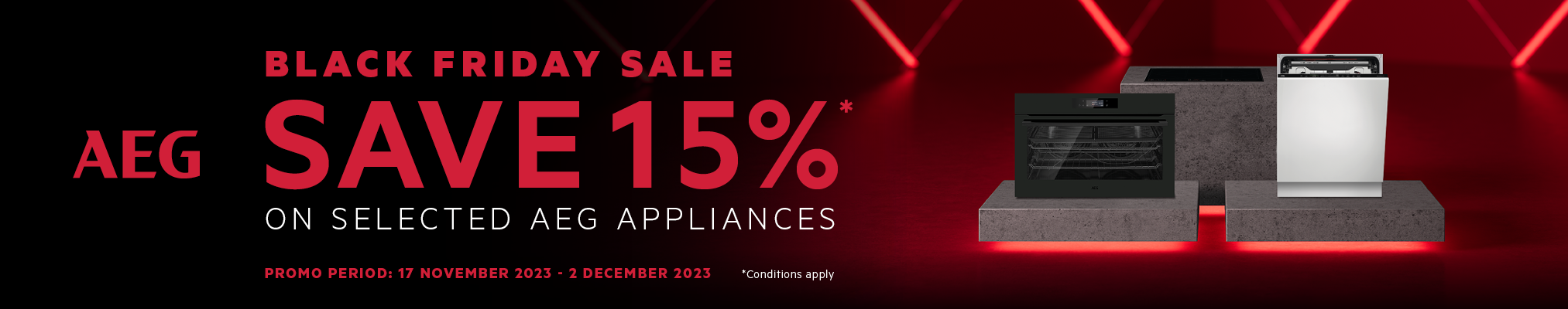 Save Up To 15%* On Selected Appliances During AEG Black Friday Sale