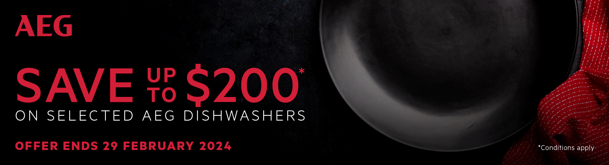 Save Up To $200* On Selected AEG Dishwashers