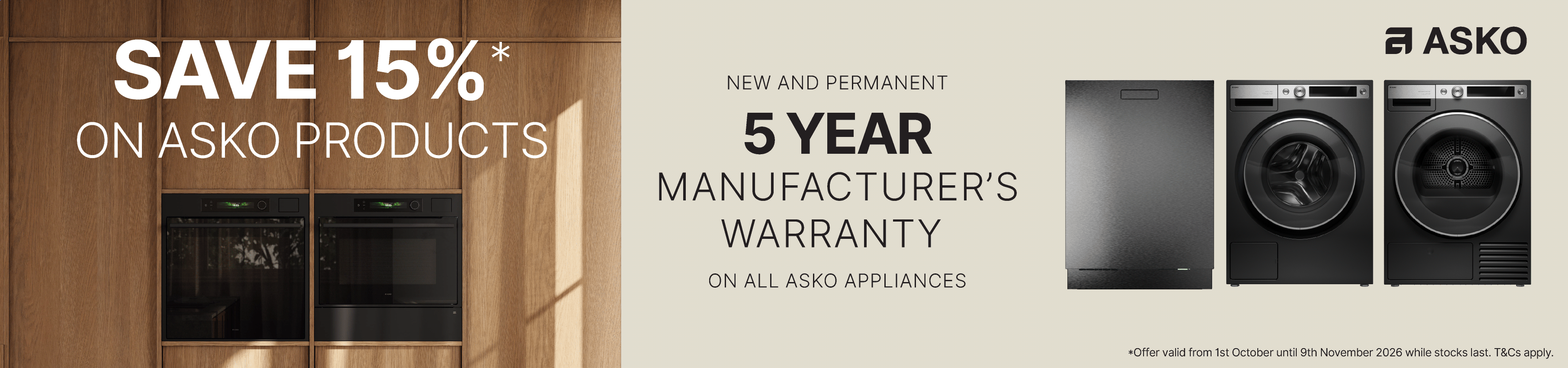 Save 15% On Select ASKO Appliances*