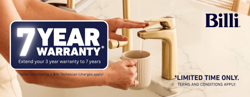 Bonus 7 Year Warranty On Select Billi Taps*