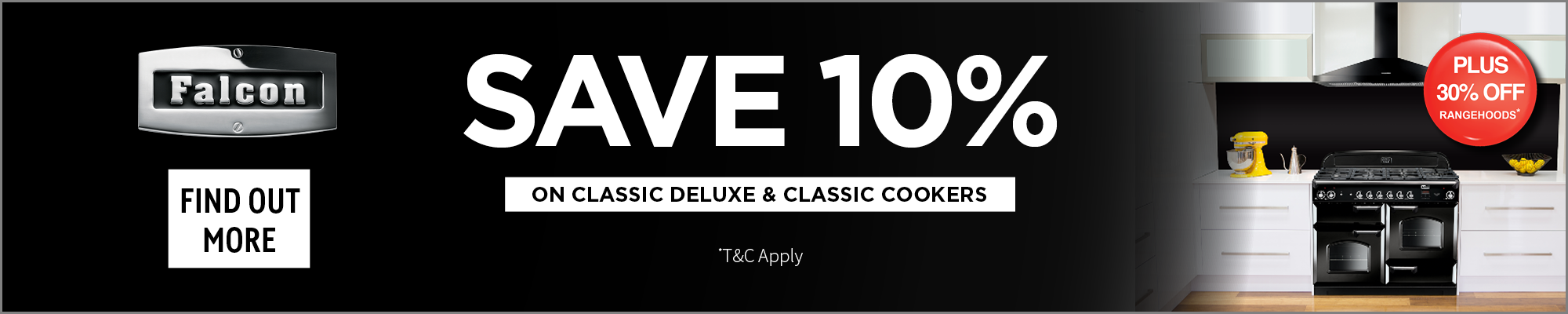 Save 10%* On Falcon Classic Deluxe & Classic Cookers