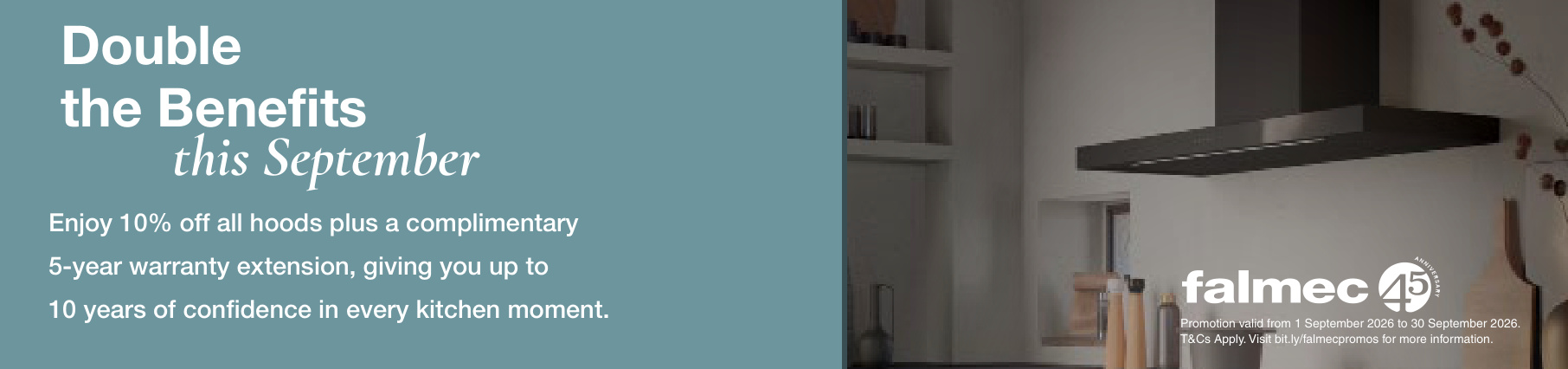 Save 10% Plus A 10 Year Warranty On Select Falmec Rangehoods*