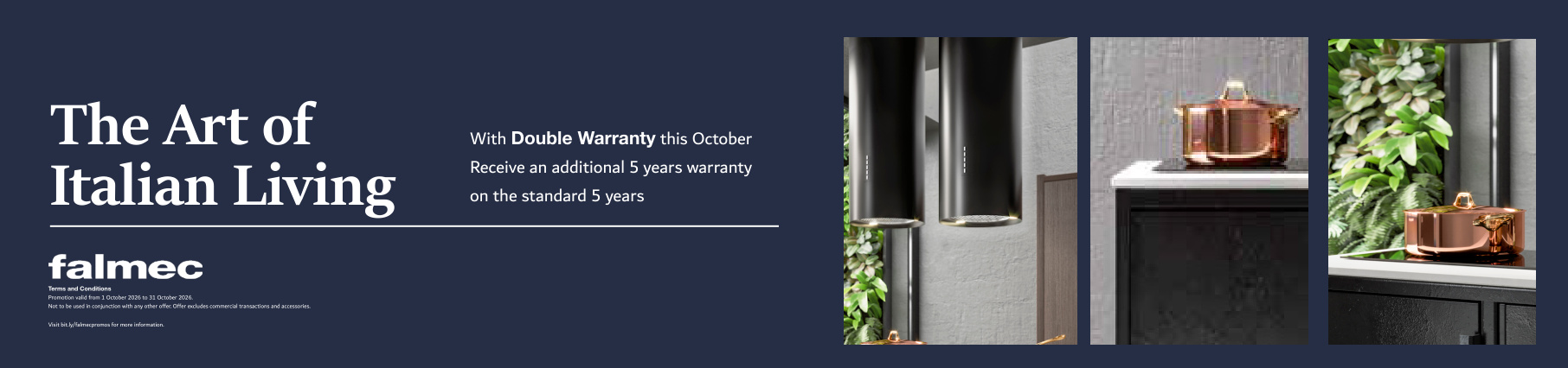 Receive A Bonus 10 Year Warranty On Select Falmec Rangehoods*