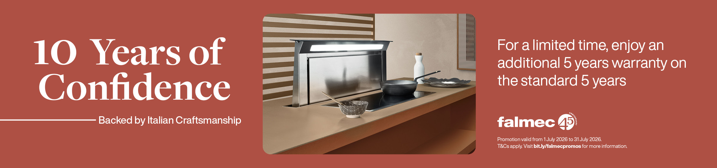 Receive A 10-Year Warranty On Select Falmec Appliances*