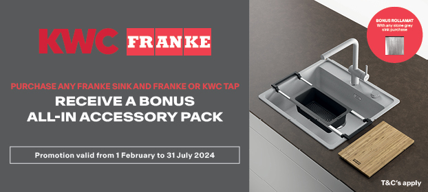 Bonus All-in Accessory Pack* When You Purchase A Franke Sink and Franke or KWC Tap