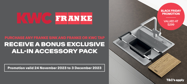 Purchase Any FRANKE Sink And FRANKE Or KWC Tap And Receive A Bonus Exclusive All-In Accessories Pack*