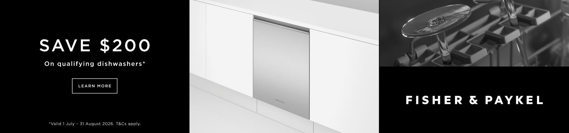 Save $200 On Select Fisher & Paykel Dishwashers*
