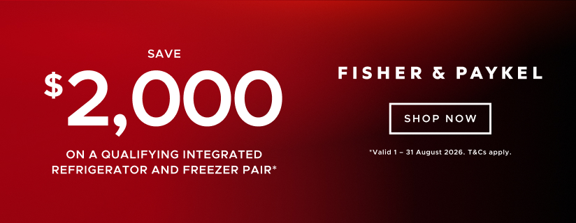 Save $2,000 On Select Fisher & Paykel Integrated Refrigerator & Freezer Pairs*