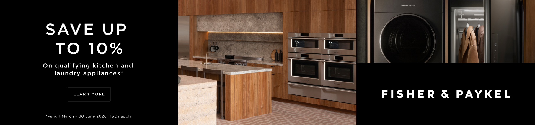 Save Up To 10% On Fisher & Paykel Kitchen & Laundry Packages*