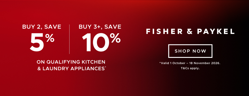 Save Up To 10% On Select Fisher & Paykel Kitchen & Laundry Appliances*