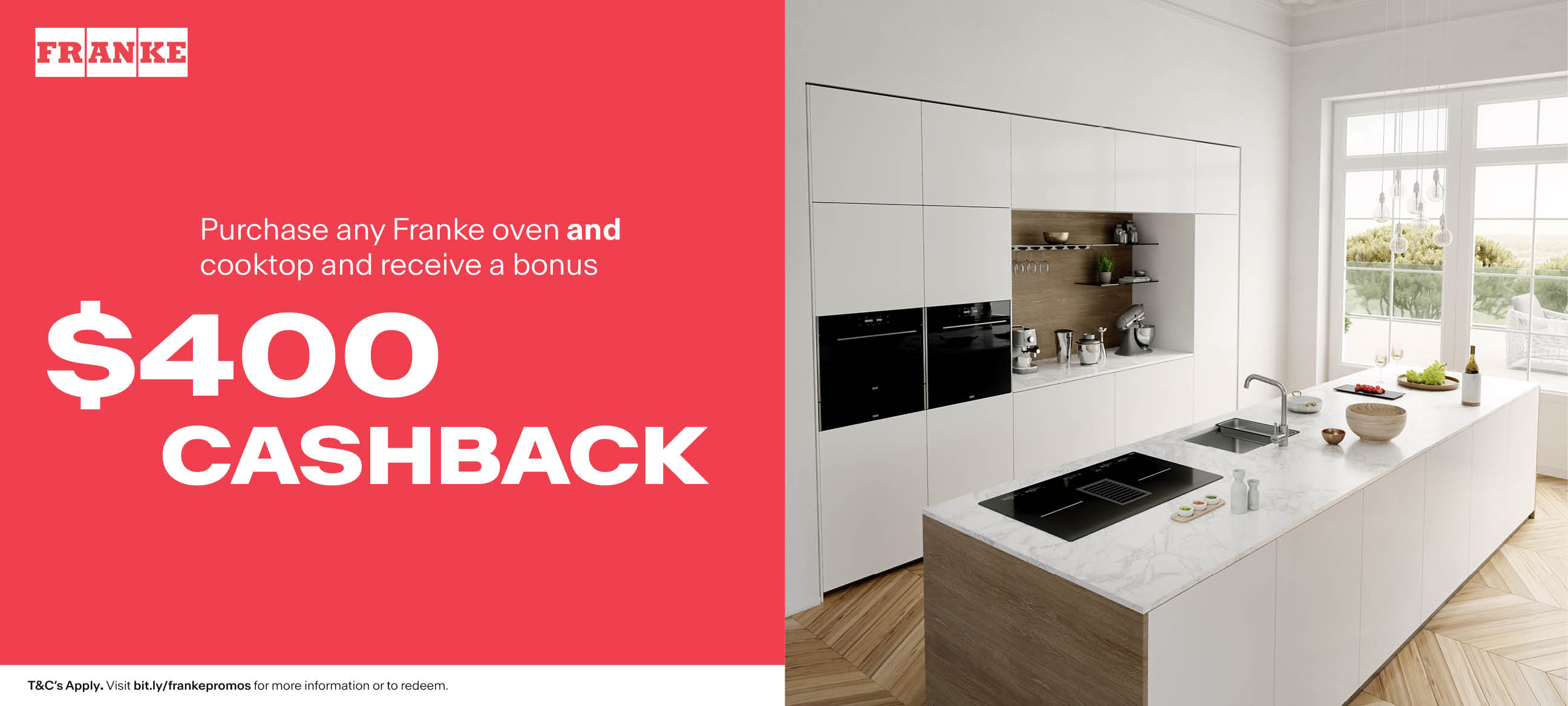 Bonus $400* Visa Gift Card With Franke Ovens & Cooktops