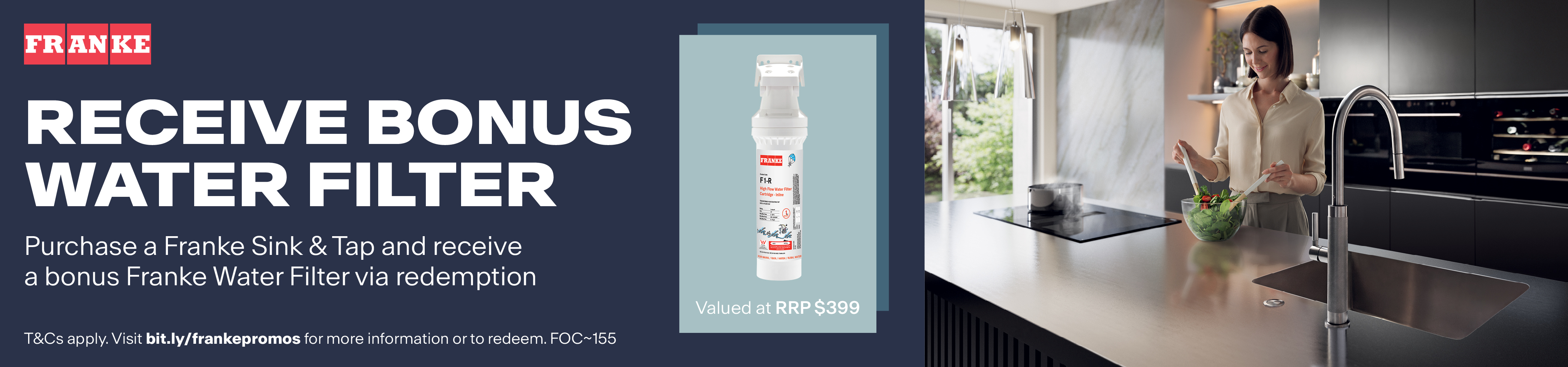 Bonus Water Filter With Franke & KWC Sink and Tap Packages*