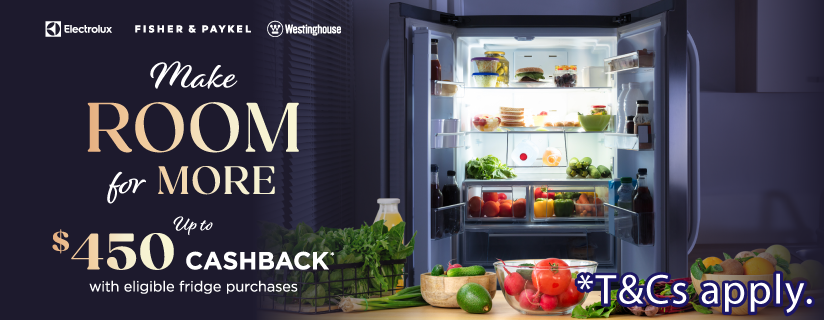 Receive Up To $450 Cashback On Select Refrigerators*
