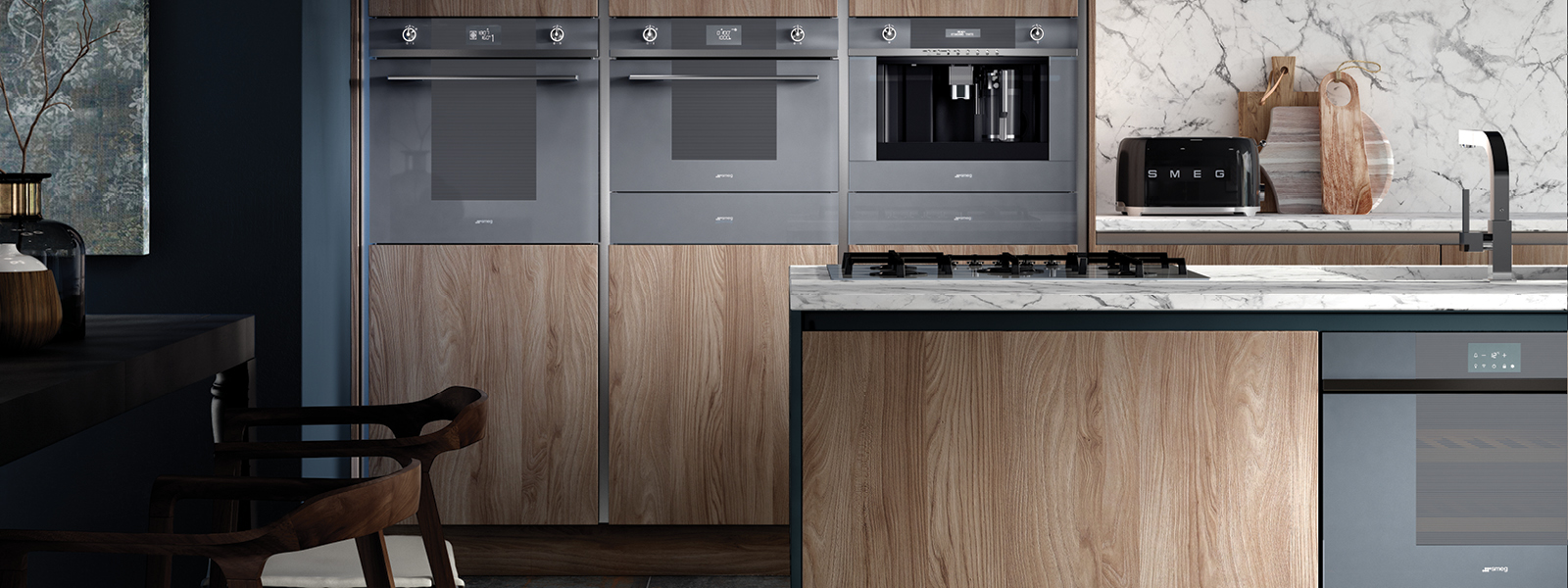 Bonus coffee pack with selected Smeg built-in Dolce Stil Novo or Linea coffee machine at Hart & Co