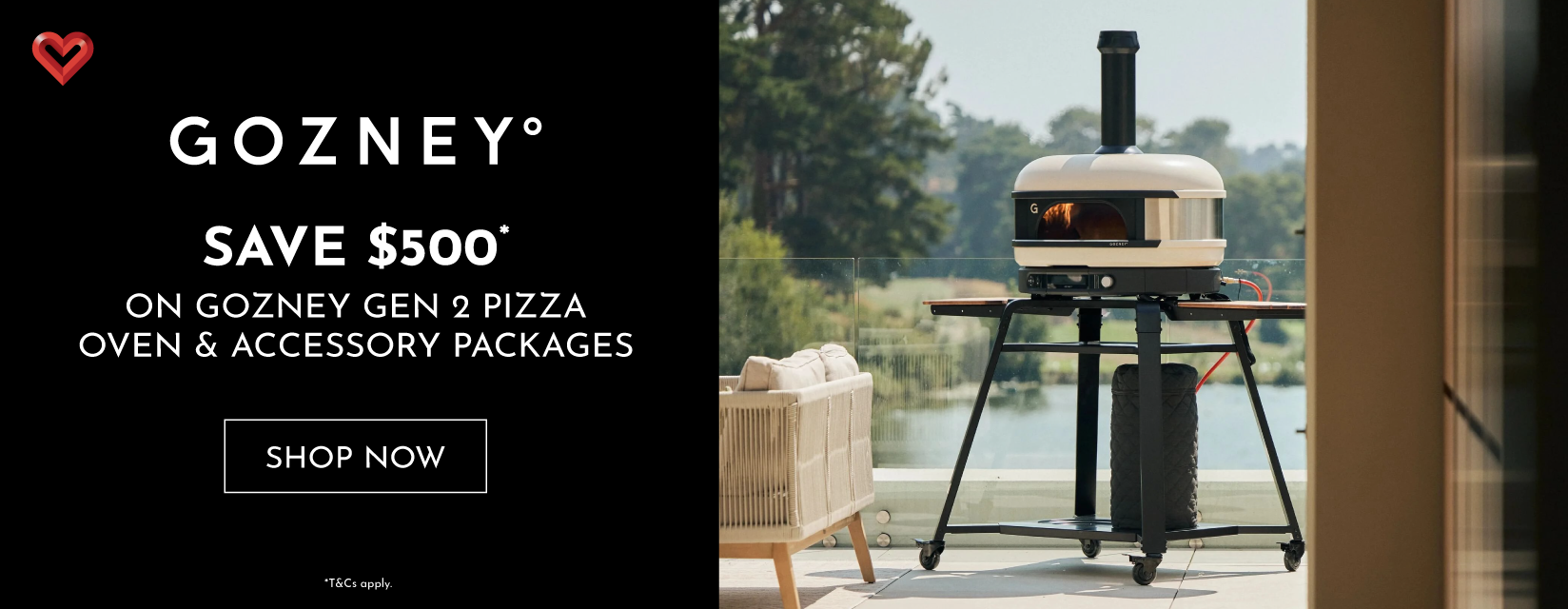 Save $500* On Gozney Gen 2 Pizza Oven & Accessory Packages