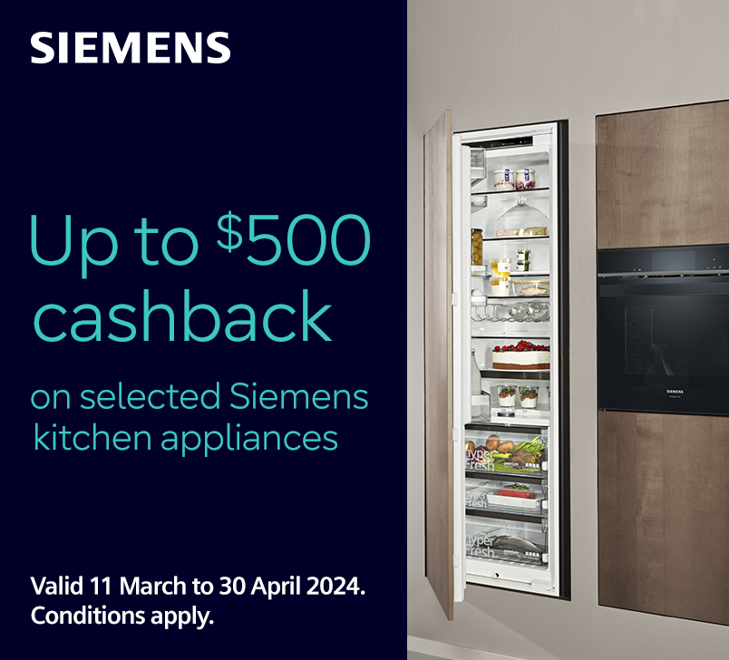 Get Up To $500 Cashback* On Selected Siemens Kitchen Appliances