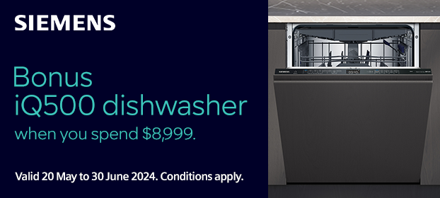 Receive A Bonus Siemens IQ500 Dishwasher* Valued At $1,999