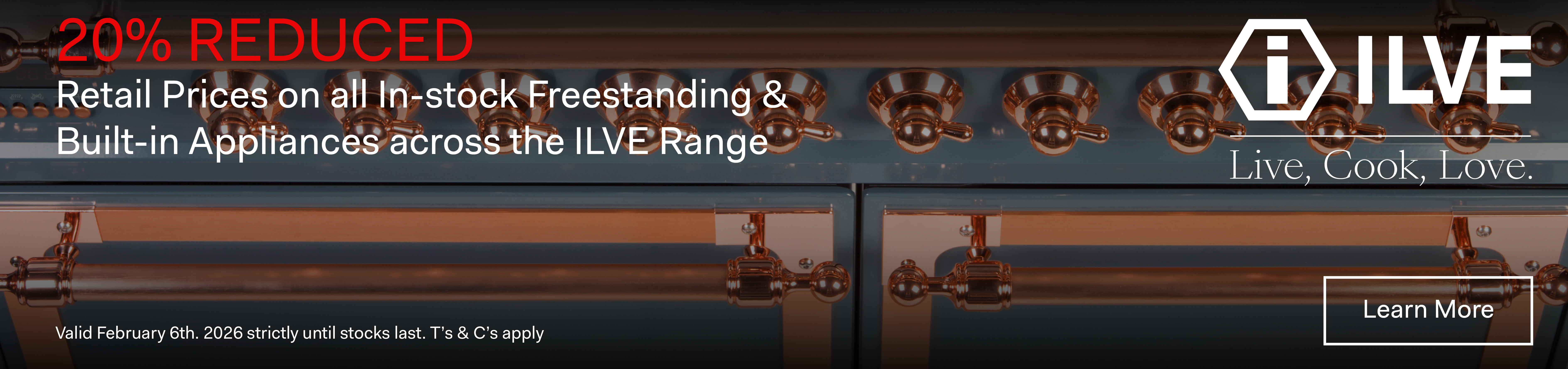 Save 20% On Select ILVE Appliances*