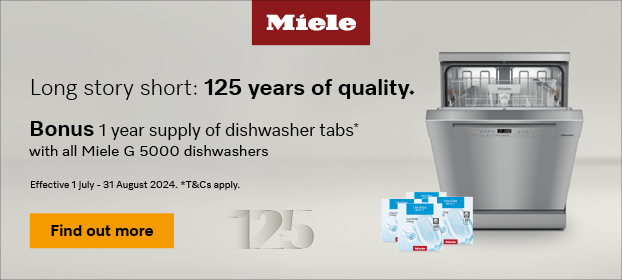 Bonus 1 Year Supply Of Dishwasher Tabs* With All Miele G 5000 Dishwashers