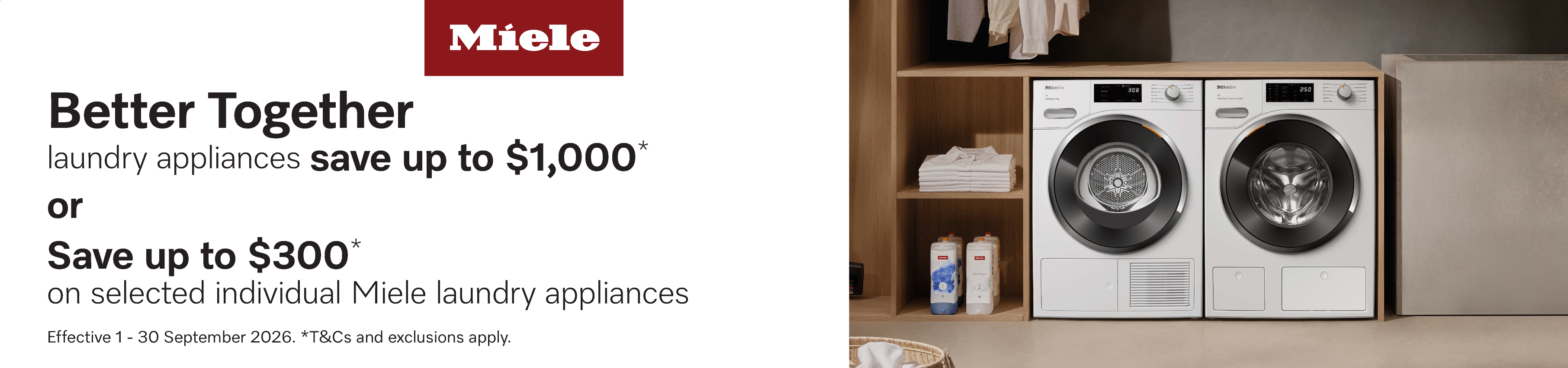 Save Up To $1,000 On Select Miele Laundry Appliances*