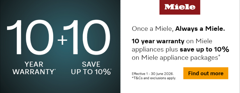 Receive Up To 10% Off & A 10-Year Warranty On Select Miele Appliance Packages*