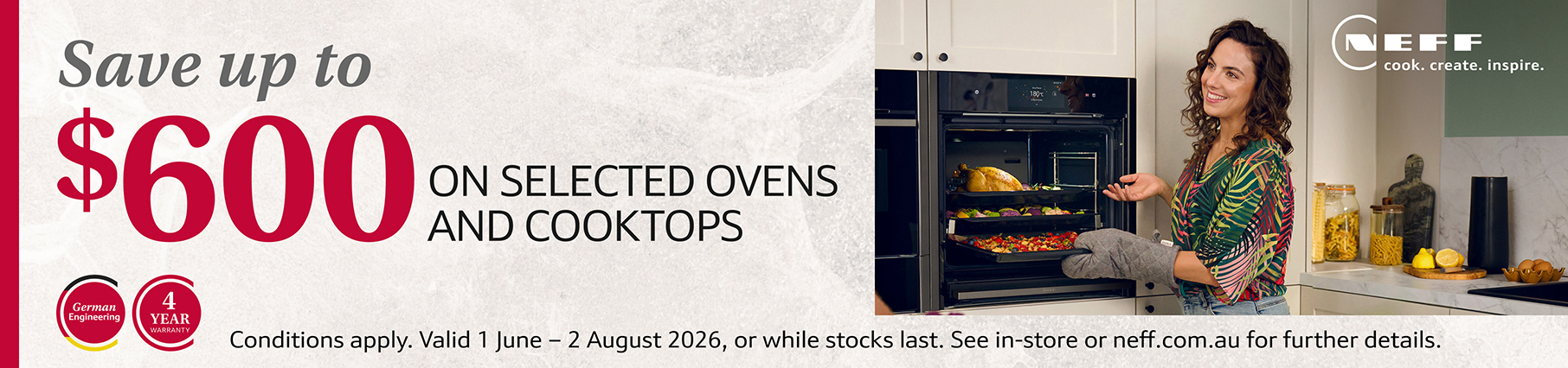 Save Up To $600 On Select NEFF Ovens & Companion Appliances*