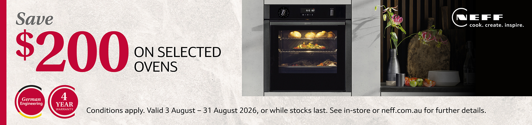 Save $200 On Select NEFF Ovens*
