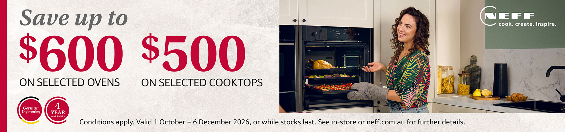 Save Up To $600 On Select NEFF Appliances*
