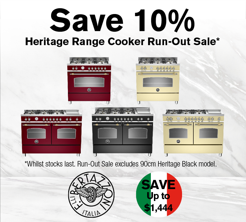 Purchase Selected Bertazzoni Heritage or 90cm or 120cm Upright Cooker & Save 10%*