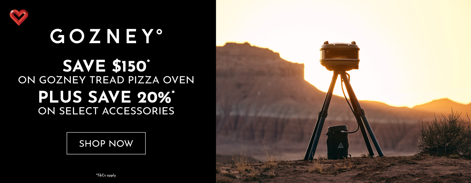 Save $150* On Gozney Tread Pizza Oven Plus Save 20%* On Select Accessories