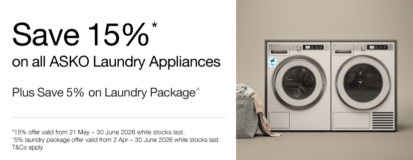 Save 15% On All ASKO Laundry Appliances*