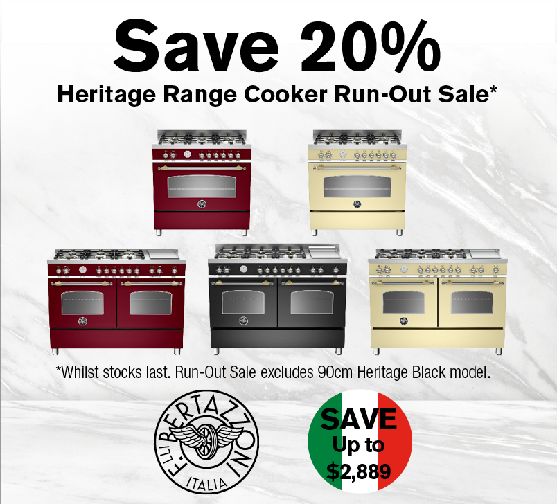 Save 20% on Bertazzoni Heritage Range Cookers