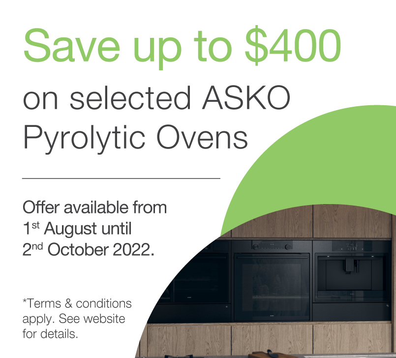 Save up to $400 on selected Asko Pyrolytic Ovens