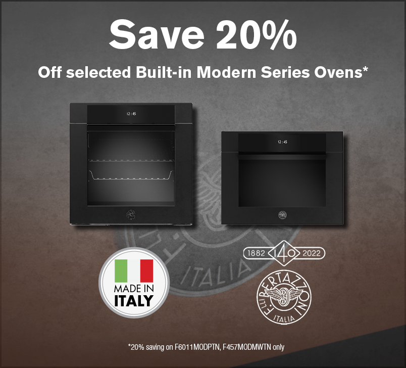 Save 20% off selected Bertazzoni Built-in Modern Series Ovens