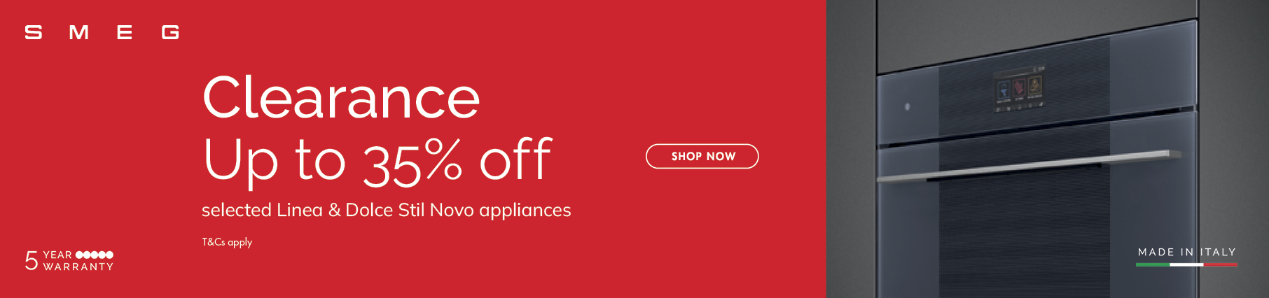 Save Up To 35% On Select Smeg Linea & Dolce Stil Novo Appliances*