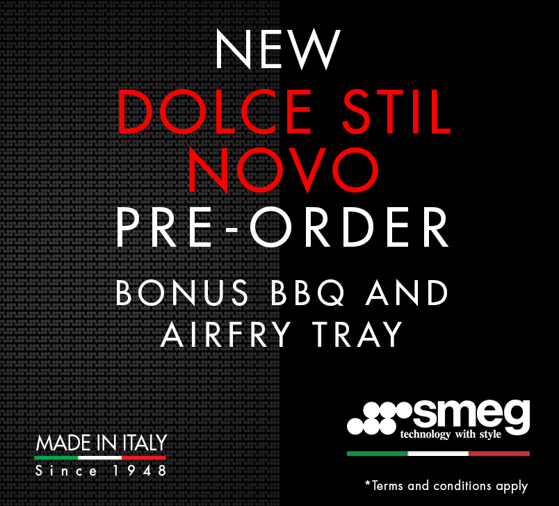 Pre-order An Eligible Dolce Stil Novo Oven & Receive Bonus BBQ Tray & Airfry Tray Valued At $598