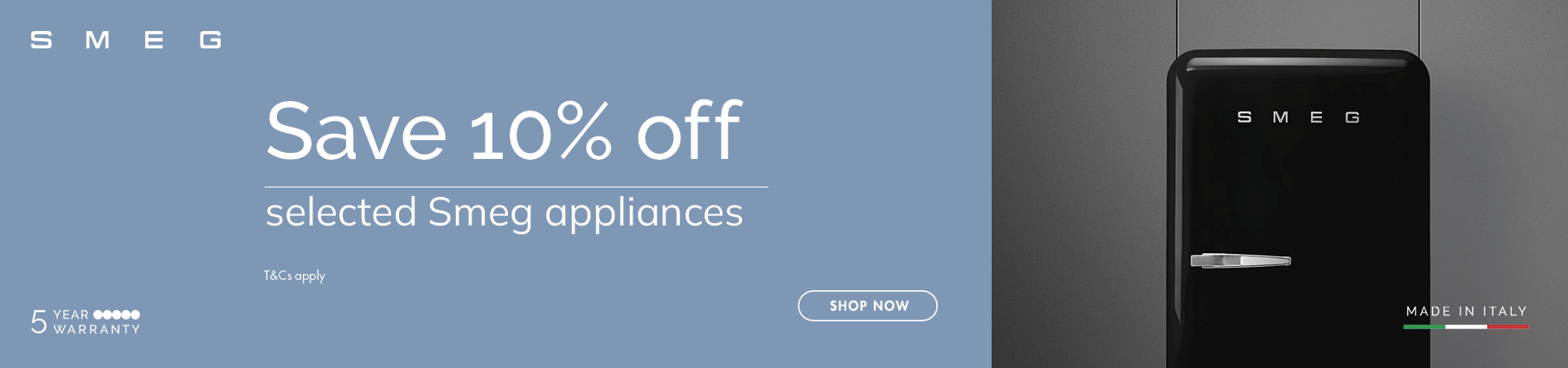 Save 10% On Select Smeg Appliances*