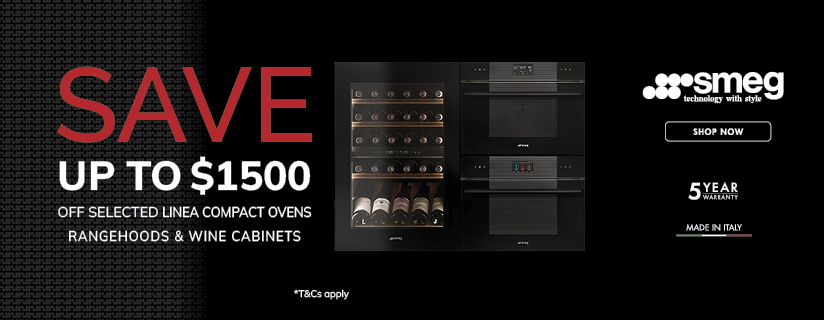 Save Up To $1,500 On Select Smeg Compact Appliances, Rangehoods & Wine Cabinets*
