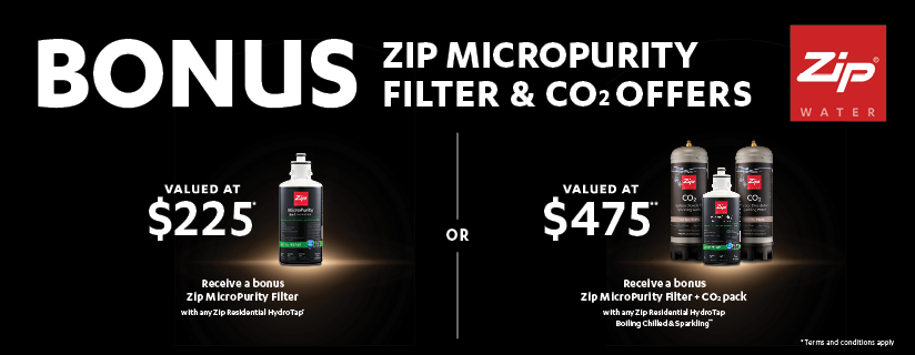 Bonus MicroPurity Filter & CO2 Pack With Select Zip HydroTaps*