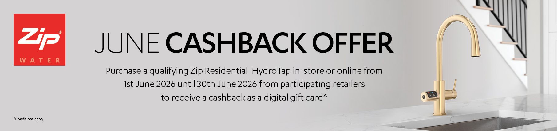 Receive Up To $300 Cashback On Select Zip Water HydroTaps*