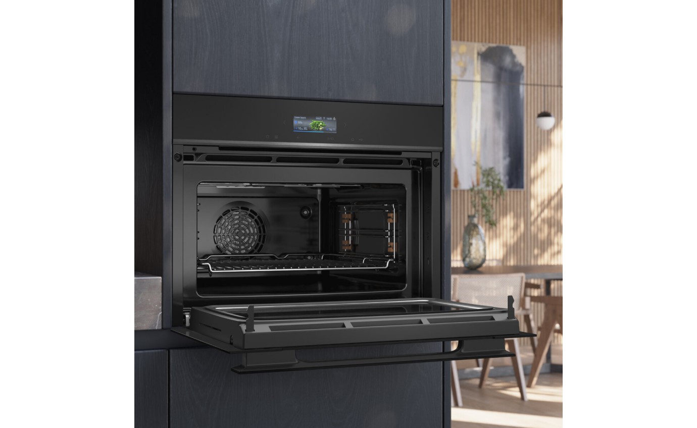 Siemens iQ700 StudioLine Built-In 45cm Compact Oven with Microwave CM924G1B1B