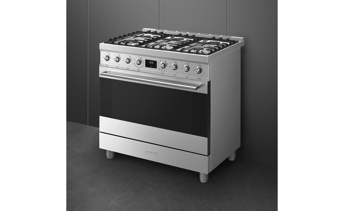 Smeg 90cm Freestanding Dual Fuel Oven/Stove CSP9GMXA2