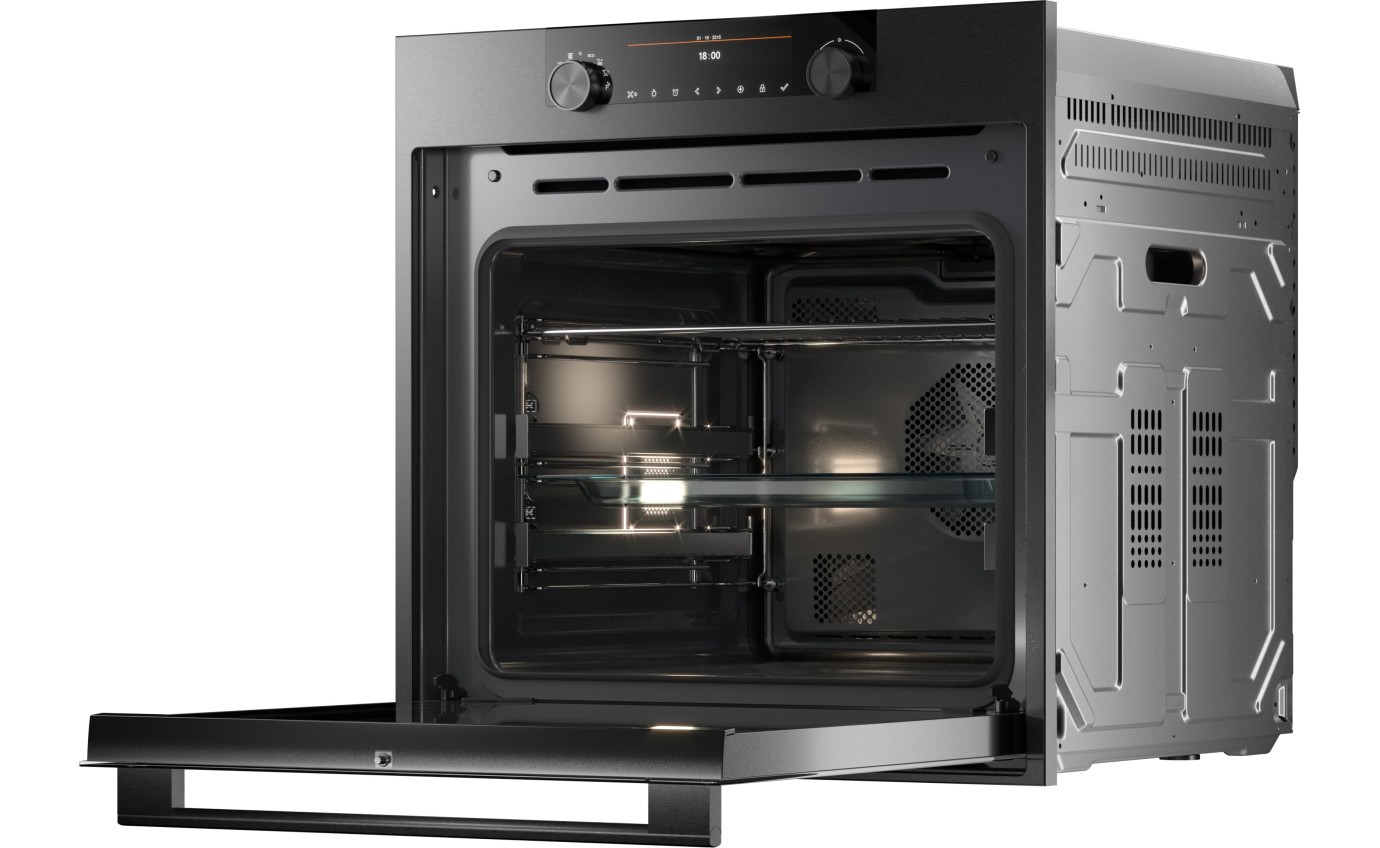 Asko 60cm Pyrolitic Self Clean™ Oven (Black Steel) OP8687B