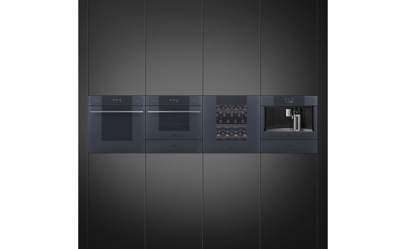 Smeg 45cm Linea Combi Microwave Oven (Neptune Grey) SOA4102M1G