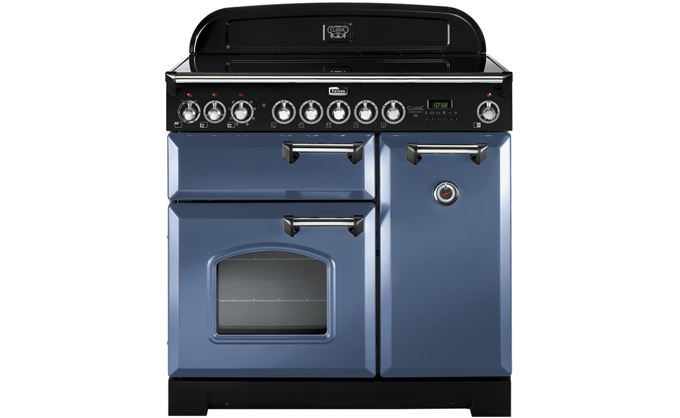 Falcon Classic Deluxe 90cm Induction Cooker Stone Blue / Chrome CDL90EISBCH