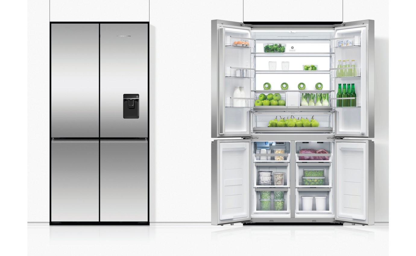 Fisher & Paykel 690L Series 7 Quad Door Refrigerator Freezer, Ice & Water RF730QNUVX1
