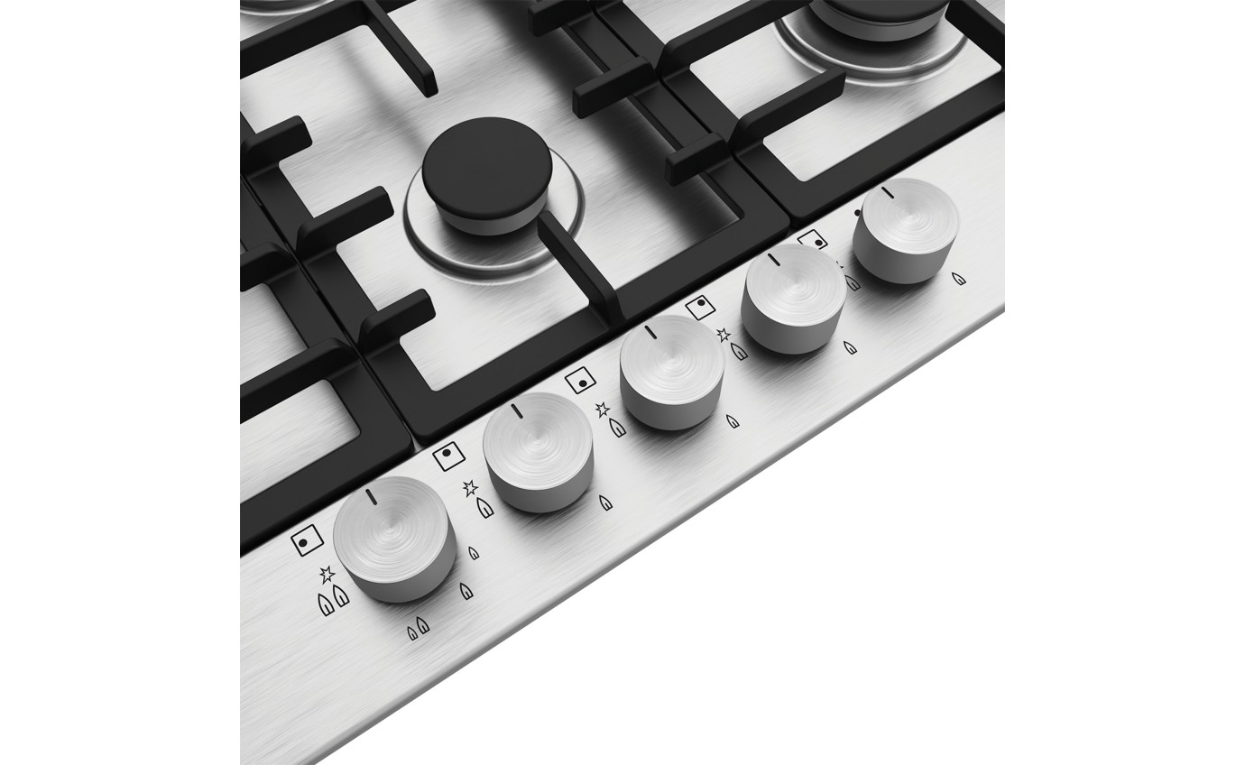 AEG 75cm 5 Burner Gas Cooktop HG75FXB