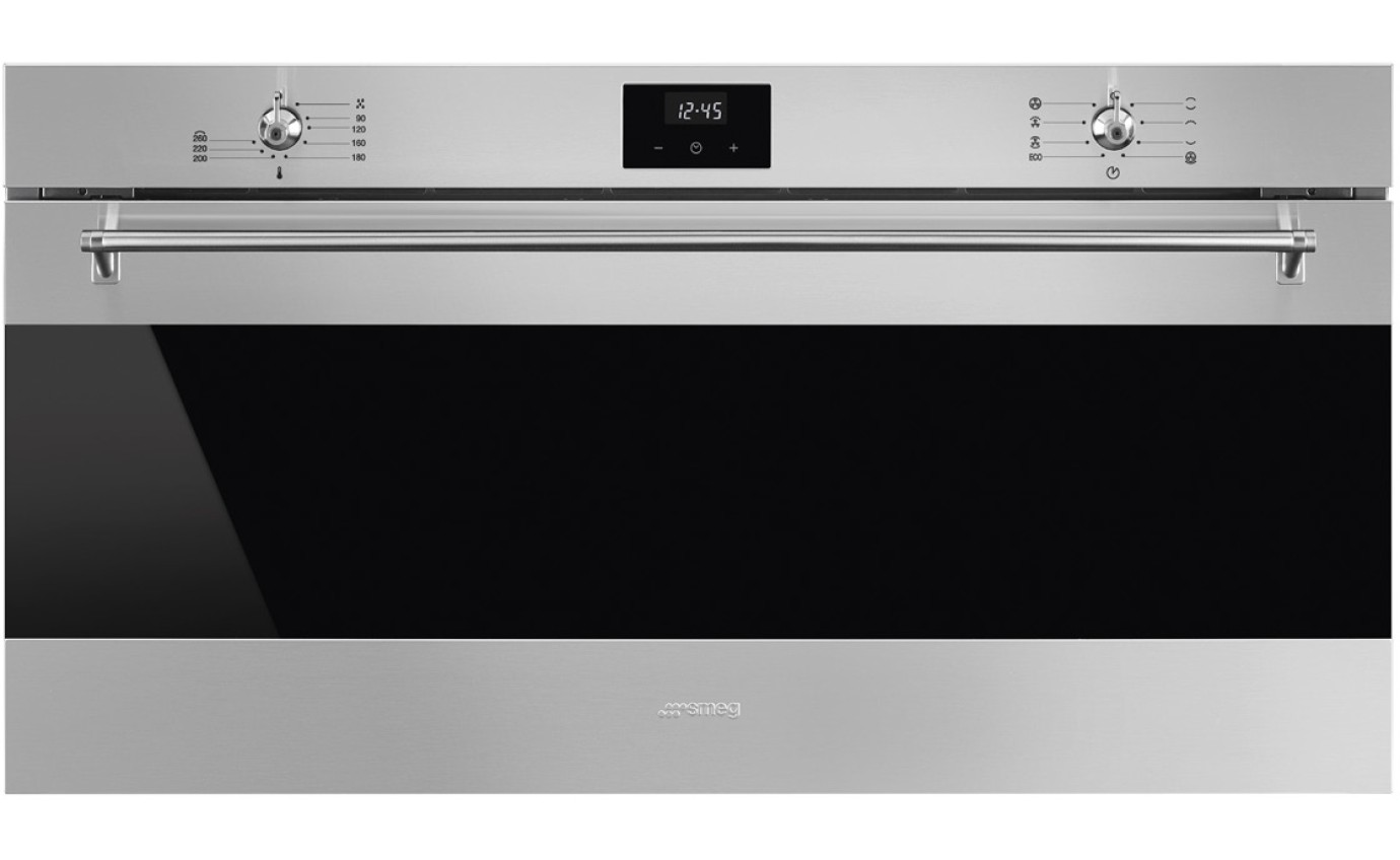 Smeg 90cm Classic Thermoseal Vapour Clean Oven - Stainless Steel SFRA9300TVX