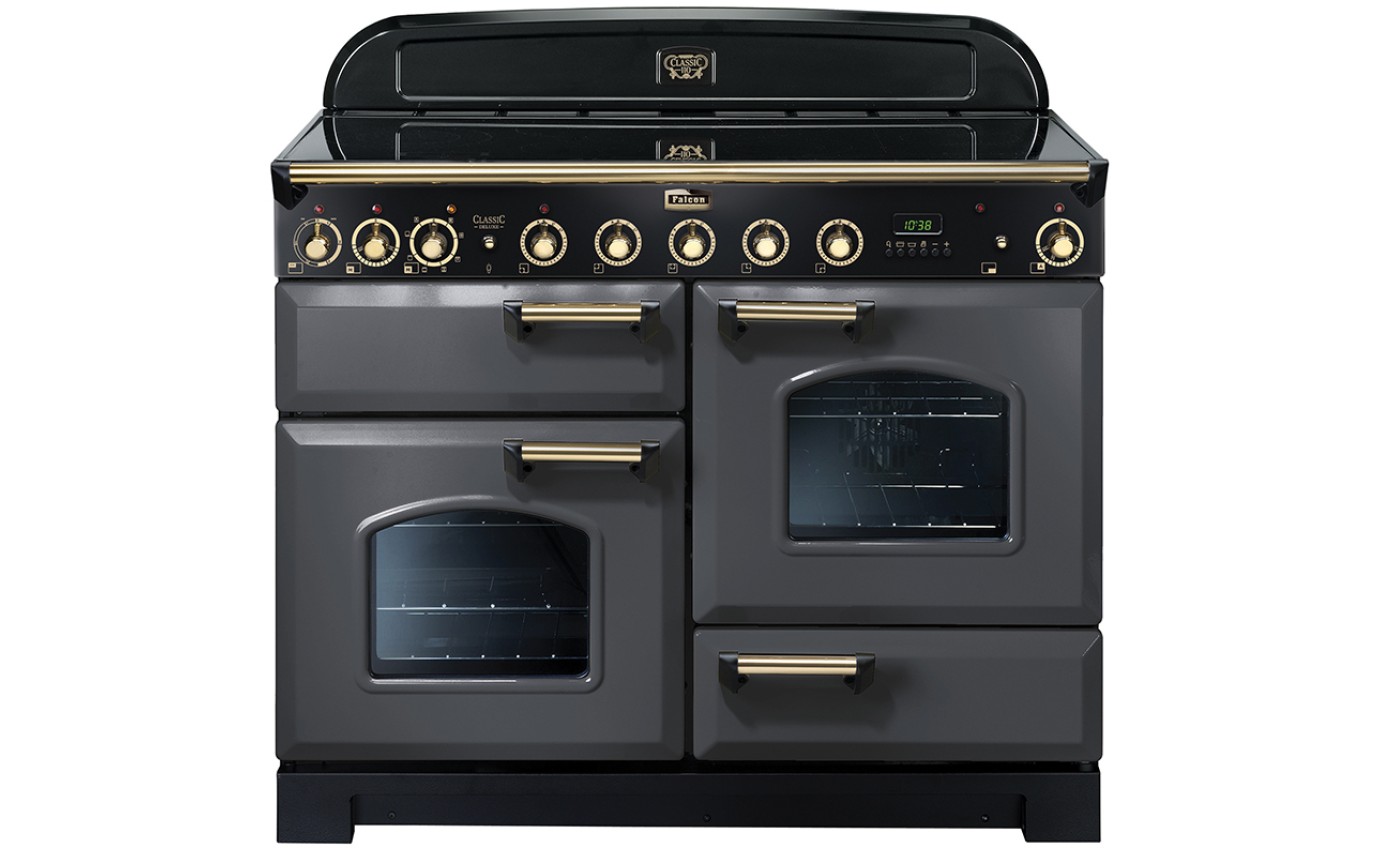 Falcon Classic 110cm Induction Range Cooker Slate / Brass CDL110EISLBR